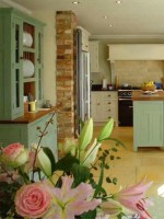 Cream and Green Kitchen Designs