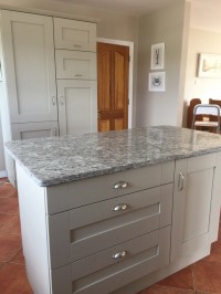 Kashmir grey island with granite worktop