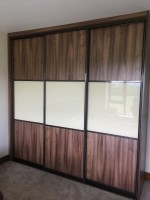 Sliding doors with wood