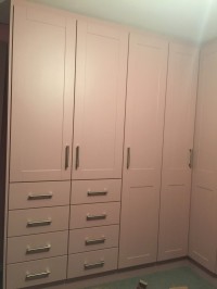 Wardrobe painted pink